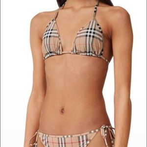 Burberry two-piece bikini with vintage check print